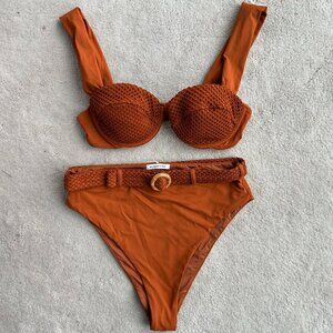 Mermaid-style WeWoreWhat high-waisted bikini